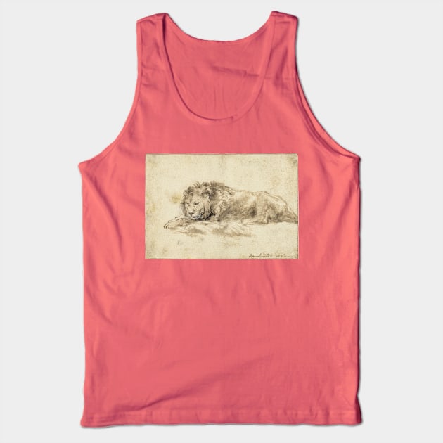 Reclining Lion Tank Top by UndiscoveredWonders